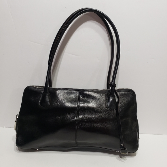 Hobo International Black Genuine Leather Rectangle Purse Bag - Picture 4 of 8